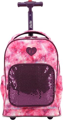 J World New York Kids' Sparkle Rolling Backpack in Saudi Arabia
