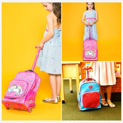 J World New York Kids' Sparkle Rolling Backpack in Saudi Arabia