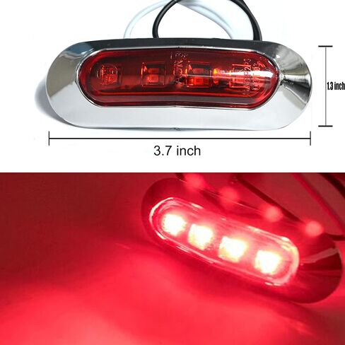 6 قطعة LED أضواء قارب البحرية ، 12 فولت مقاوم للماء الأحمر الداخلية مجاملة قطاع ضوء سطح السفينة أضواء الملاحة ليلة الصيد السباحة in Kuwait