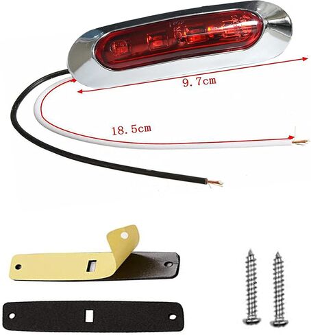 6 قطعة LED أضواء قارب البحرية ، 12 فولت مقاوم للماء الأحمر الداخلية مجاملة قطاع ضوء سطح السفينة أضواء الملاحة ليلة الصيد السباحة in Kuwait