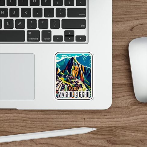 Machu Picchu Peru Sticker Weatherproof Vintage Decal Vinyl Small Waterproof for Water Bottle Mug Passport Scrapbook Notebook Laptop Tumbler Skateboard Computer Phone 4" in Saudi Arabia