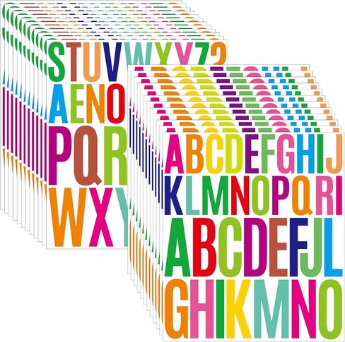 Letter Stickers 24 Sheets 2+3 Inch Alphabet Stickers Vinyl Stick Black Self Adhesive Waterproof for Bulletin Board Letters Kit Mailbox Numbers Labels DIY Crafts Art Making(Black)… in Saudi Arabia