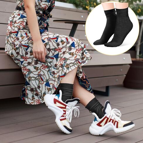 3 Pairs Ice Silk Socks for Women Thin Breathable Athletic Silk Sock Liners Women Ice Feeling Socks Solid Color Nonslip Liner Socks for Women and Men, US Size: 5-10 in Saudi Arabia