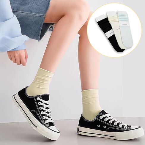 3 Pairs Ice Silk Socks for Women Thin Breathable Athletic Silk Sock Liners Women Ice Feeling Socks Solid Color Nonslip Liner Socks for Women and Men, US Size: 5-10 in Saudi Arabia