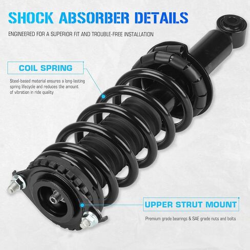 Rear Left & Right Side Strut w/Coil Spring Shock Absorbers for 2005-2009 Subaru Legacy Replace for 15910 (Set of 2) in Saudi Arabia