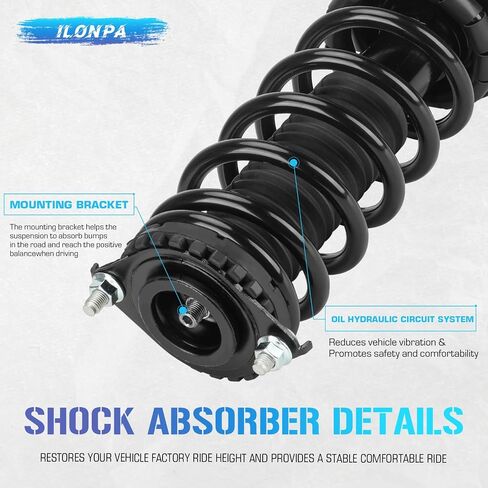 Rear Left & Right Side Strut w/Coil Spring Shock Absorbers for 2005-2009 Subaru Legacy Replace for 15910 (Set of 2) in Saudi Arabia