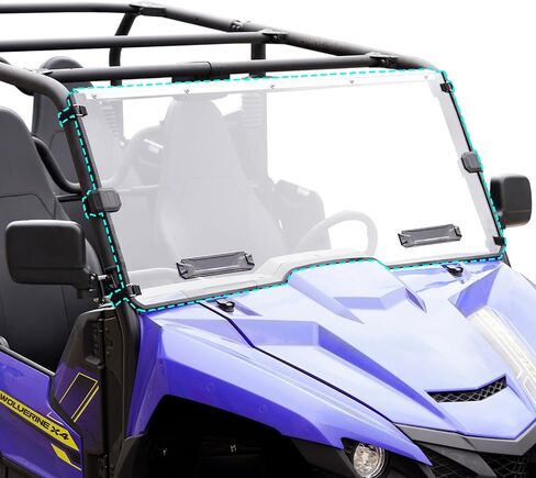 HAKA TOUGH الزجاج الأمامي لملحقات Yamaha Wolverine X2 850 2018-2020، زجاج أمامي بفتحات تهوية لـ Wolverine X4 850 نافذة أمامية كاملة مقاومة للغبار ومتينة in Kuwait
