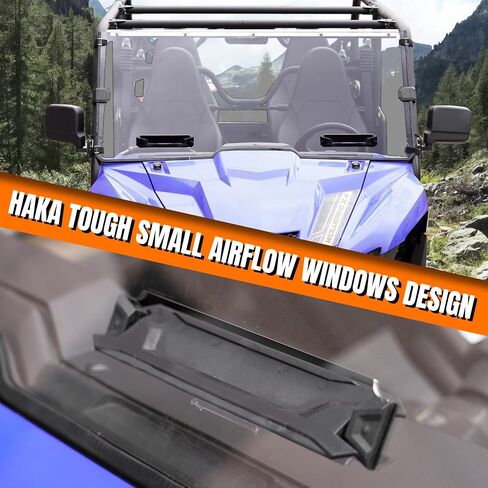HAKA TOUGH الزجاج الأمامي لملحقات Yamaha Wolverine X2 850 2018-2020، زجاج أمامي بفتحات تهوية لـ Wolverine X4 850 نافذة أمامية كاملة مقاومة للغبار ومتينة in Kuwait