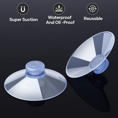 Small Suction Cups,Plastic Suction Cups without Hook,1.8 Inches Clear Replacement Sucker Pads for Glass Windows,Wall Door,Kitchen,Bathroom Organization and Home Decoration in Saudi Arabia