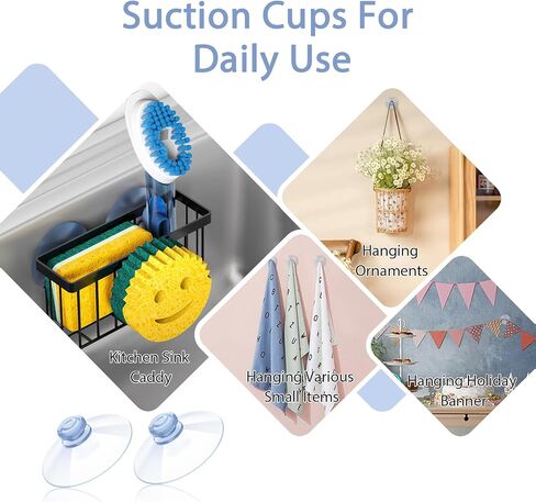 Small Suction Cups,Plastic Suction Cups without Hook,1.8 Inches Clear Replacement Sucker Pads for Glass Windows,Wall Door,Kitchen,Bathroom Organization and Home Decoration in Saudi Arabia