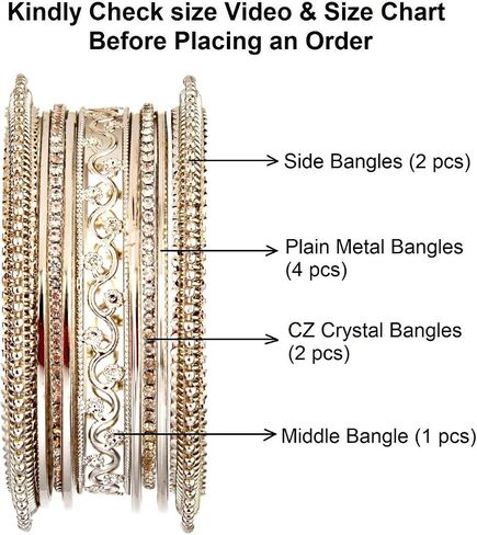 Efulgenz Boho Bohemian Bangle Set Indian Oxidized Bangle Bracelet Set for Women CZ Crystal Antique Bangle Set Plain Metal Bangles Set Fashion Statement Jewelry for Women in Saudi Arabia