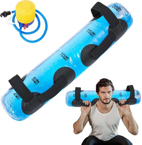 Tribe WOD Aqua Bags - Transparent Water Tidal Tank for Dynamic Training - Portable Stability Fitness Equipment for Core Workouts, Boxing, and Strength Practice - Adjustable 8Hx28.7Lx8W Inch in Kuwait