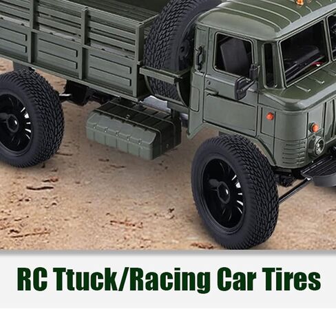 عجلات وإطارات RC، قطعتان/مجموعة إطارات مطاطية وعجلة محاور بلاستيكية لساعات شاحنات سباق السيارات 1:12 RC نموذج تشوه in Saudi Arabia