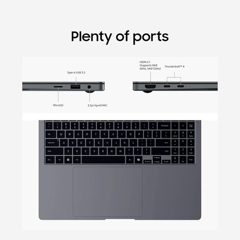 SAMSUNG 2024 Newest 14" Galaxy Book4 Pro Laptop, Intel Core Ultra 7 Processor, 16GB DDR5 RAM, 2TB SSD, 3K AMOLED (2880 x 1800) Touchscreen, Advanced Security, Windows 11 in Kuwait