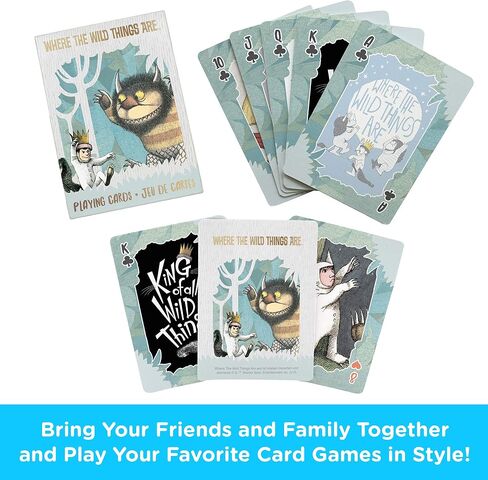 AQUARIUS Where The Wild Things Are Playing Cards - WTWTA Themed Deck of Cards for Your Favorite Card Games - Officially Licensed WTWTA Merchandise & Collectibles in Saudi Arabia