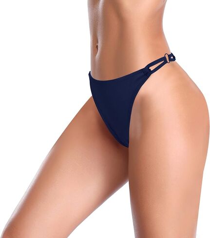 SHEKINI Women's Bikini Bottom Cutout Swim Bottom Strappy Low Waisted Bathing Suit Bottom in Saudi Arabia