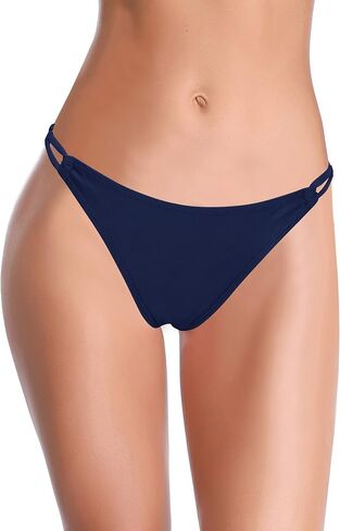 SHEKINI Women's Bikini Bottom Cutout Swim Bottom Strappy Low Waisted Bathing Suit Bottom in Saudi Arabia
