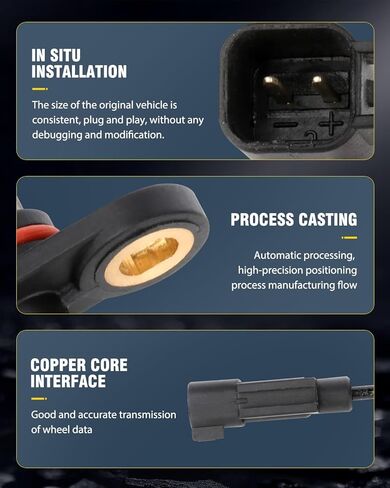 مستشعر سرعة العجلات الخلفية اليمنى من OCPTY متوافق مع كرايسلر دودج 200 2011-2014، سيبرينغ 2007-2010، أفينجر 2008-2014 - جانب الركاب الخلفي، يستبدل 056029338AD، 5171047AB in Kuwait
