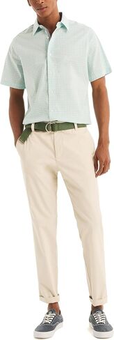 Nautica Men's Navtech Trim Fit Plaid Short-Sleeve Shirt in Saudi Arabia