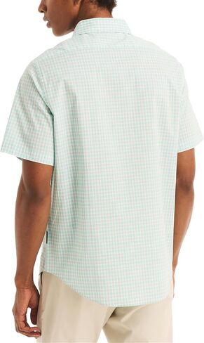 Nautica Men's Navtech Trim Fit Plaid Short-Sleeve Shirt in Saudi Arabia