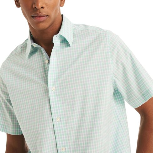 Nautica Men's Navtech Trim Fit Plaid Short-Sleeve Shirt in Saudi Arabia