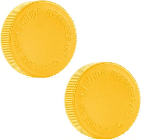 2PCS Coolant Reservoir Cap - Knob Type Engine Coolant Tank Cap Compatible with Infiniti EX35,M35,Nissan 350Z,Murano - Car Accessories Replacement OEM#21712-79900 (Yellow) in Saudi Arabia