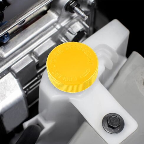 2PCS Coolant Reservoir Cap - Knob Type Engine Coolant Tank Cap Compatible with Infiniti EX35,M35,Nissan 350Z,Murano - Car Accessories Replacement OEM#21712-79900 (Yellow) in Saudi Arabia