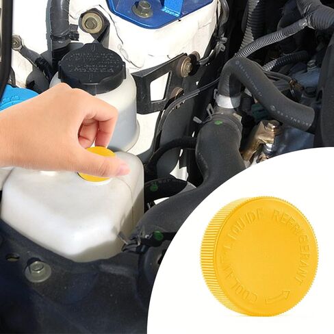 2PCS Coolant Reservoir Cap - Knob Type Engine Coolant Tank Cap Compatible with Infiniti EX35,M35,Nissan 350Z,Murano - Car Accessories Replacement OEM#21712-79900 (Yellow) in Saudi Arabia