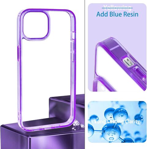 JJGoo متوافق مع حافظة iPhone 14 Plus، حافظة هاتف شفافة غير صفراء مقاومة للصدمات لهاتف Apple iPhone 14 Plus، غطاء واقٍ خلفي صلب نحيف مضاد للخدش من البولي كربونات 2022 in Kuwait