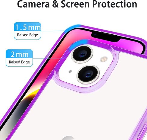 JJGoo متوافق مع حافظة iPhone 14 Plus، حافظة هاتف شفافة غير صفراء مقاومة للصدمات لهاتف Apple iPhone 14 Plus، غطاء واقٍ خلفي صلب نحيف مضاد للخدش من البولي كربونات 2022 in Kuwait