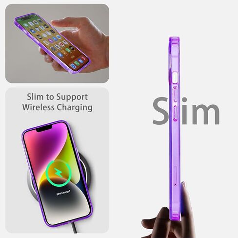 JJGoo متوافق مع حافظة iPhone 14 Plus، حافظة هاتف شفافة غير صفراء مقاومة للصدمات لهاتف Apple iPhone 14 Plus، غطاء واقٍ خلفي صلب نحيف مضاد للخدش من البولي كربونات 2022 in Kuwait