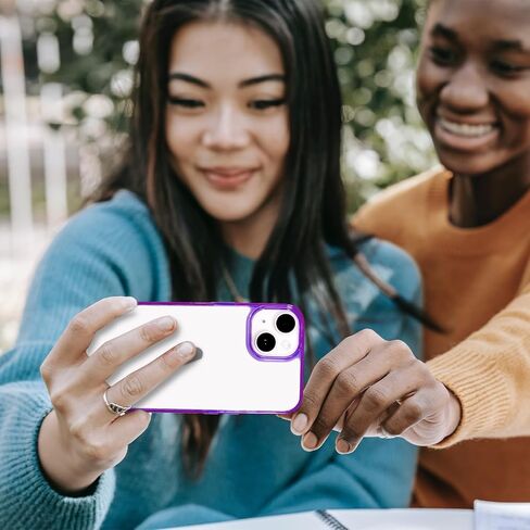 JJGoo متوافق مع حافظة iPhone 14 Plus، حافظة هاتف شفافة غير صفراء مقاومة للصدمات لهاتف Apple iPhone 14 Plus، غطاء واقٍ خلفي صلب نحيف مضاد للخدش من البولي كربونات 2022 in Kuwait