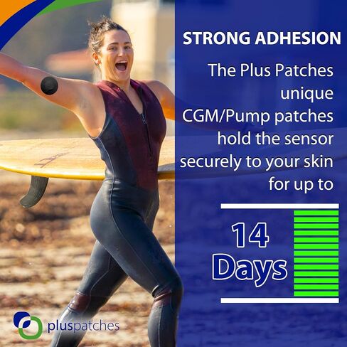 CGM Tape Covers for Medtronic Guardian (10pk) - Waterproof Adhesive Patches with Strong Hold and Snug Fit for Diabetes Glucose Monitor | 10-14 Day Sensitive Skin Protection | USA (Black) in Saudi Arabia