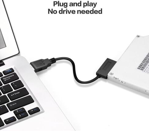 JDYYICZ USB 3.0 to 7+6 13Pin Slimline SATA Cable Adapter for Laptop CD DVD ROM Optical Drive in Saudi Arabia