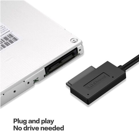 JDYYICZ USB 3.0 to 7+6 13Pin Slimline SATA Cable Adapter for Laptop CD DVD ROM Optical Drive in Saudi Arabia