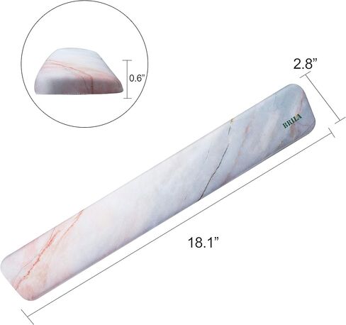 وسادة دعم مسند المعصم من إسفنج الذاكرة من BRILA - تصميم منحدر مريح - دعم المعصم للعمل المكتبي وألعاب الكمبيوتر، سهولة الكتابة ومكافحة التعب (أوراق الأزهار) in Kuwait