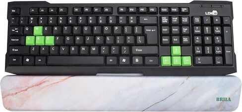 وسادة دعم مسند المعصم من إسفنج الذاكرة من BRILA - تصميم منحدر مريح - دعم المعصم للعمل المكتبي وألعاب الكمبيوتر، سهولة الكتابة ومكافحة التعب (أوراق الأزهار) in Kuwait