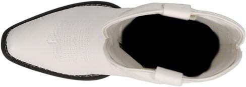 ROPER Womens Emma Snip Toe Casual Boots Ankle Low Heel 1-2" - White in Saudi Arabia