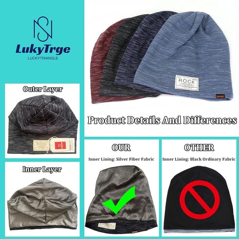 EMF Protection Beanies Cap,Unisex Faraday Hat,Microwave Radiation Blocking Stretch Cap in Saudi Arabia