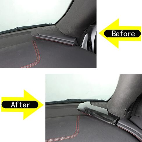 CHEAYAR Steering Wheel Button Frame Cover Compatible with Chevrolet Corvette C8 2020-2023, Car Steering Wheel Panel Protection Frame Molding Trim, Carbon Fiber Pattern Accessories in Saudi Arabia