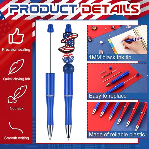 Ctosree 36 Sets Beadable Pens DIY Cute Animal Silicone Beads Beadable Pen Bead Ballpoint Pen Black Ink Bulk School Gift Pen for Office School Kid Students Halloween Thanksgiving Gift in Saudi Arabia