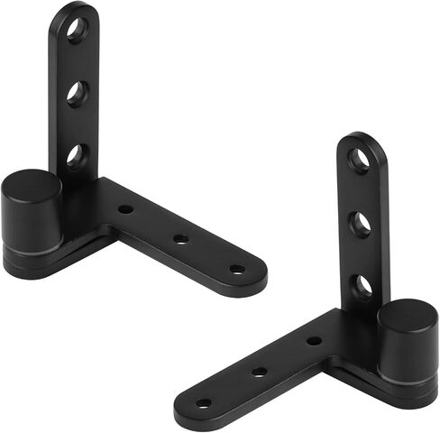 4 Pcs Black Pivot Door Hinges, Thickness 5 mm Heavy Duty 201 Stainless Steel Inset 270 Degree Shaft Offset Pivot Door Hinge for Cupboard Doors Window Door. Max Load 132lb/Pair in Saudi Arabia