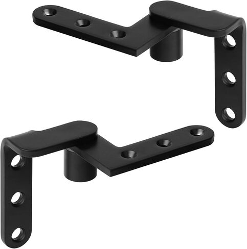 4 Pcs Black Pivot Door Hinges, Thickness 5 mm Heavy Duty 201 Stainless Steel Inset 270 Degree Shaft Offset Pivot Door Hinge for Cupboard Doors Window Door. Max Load 132lb/Pair in Saudi Arabia