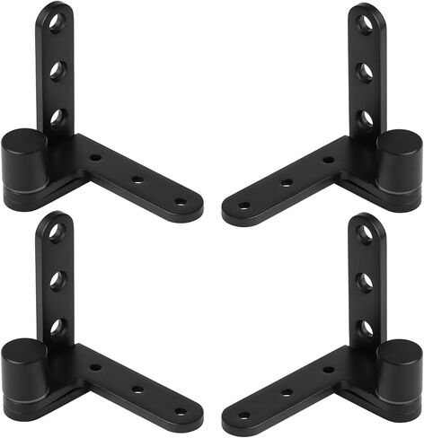 4 Pcs Black Pivot Door Hinges, Thickness 5 mm Heavy Duty 201 Stainless Steel Inset 270 Degree Shaft Offset Pivot Door Hinge for Cupboard Doors Window Door. Max Load 132lb/Pair in Saudi Arabia