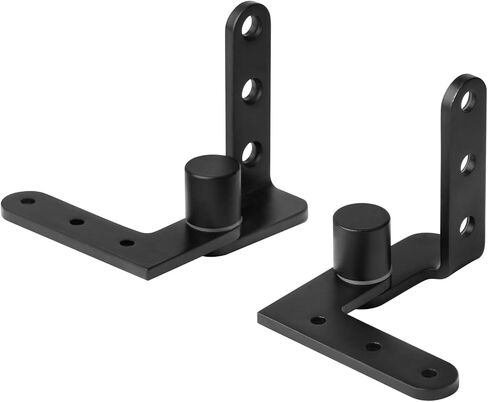 4 Pcs Black Pivot Door Hinges, Thickness 5 mm Heavy Duty 201 Stainless Steel Inset 270 Degree Shaft Offset Pivot Door Hinge for Cupboard Doors Window Door. Max Load 132lb/Pair in Saudi Arabia