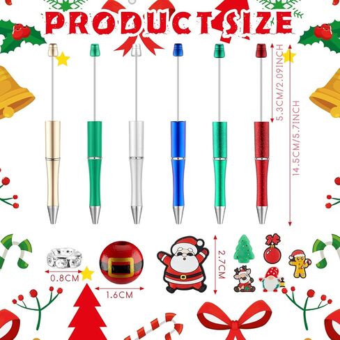 Ctosree 36 Sets Beadable Pens DIY Cute Animal Silicone Beads Beadable Pen Bead Ballpoint Pen Black Ink Bulk School Gift Pen for Office School Kid Students Halloween Thanksgiving Gift in Saudi Arabia