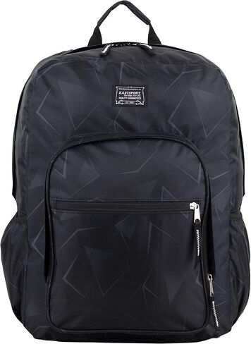 Eastsport Carry On Travel Weekender Backpack with Extra Large Main Compartment, Black Geometric Print in Saudi Arabia