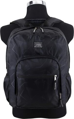 Eastsport Carry On Travel Weekender Backpack with Extra Large Main Compartment, Black Geometric Print in Saudi Arabia