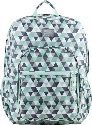 Eastsport Carry On Travel Weekender Backpack with Extra Large Main Compartment, Black Geometric Print in Saudi Arabia