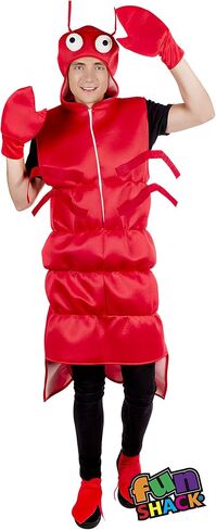 fun shack Lobster Costume, Adult Unisex, Polyester, One Size, Halloween in Saudi Arabia